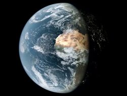 CGI - Photorealistic Earth 360 degree rotation 1080p looping sequence Stock Footage