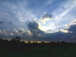 Moving clouds and sunlight Stock Footage