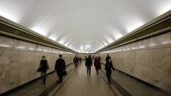 Russia, Saint Petersburg, Metro system - Time lapse Stock Footage