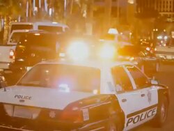 Las Vegas Police Car Stock Footage