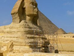WS TU View of Pyramid of Khafre / Giza, Egypt Stock Footage