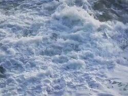 Foamy surf, slow motion Stock Footage