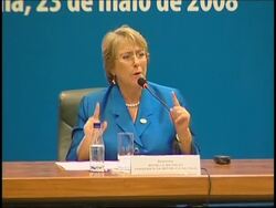Uribe, Bachelet, Lula comments at Unasur summit News Clip