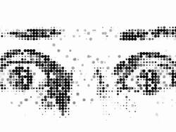 EYES : halftone style (LOOP) Stock Footage