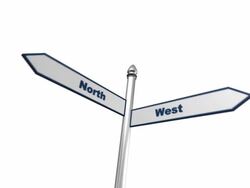 Directions - North, South, East West Stock Footage