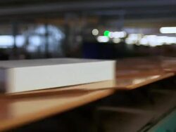 T/L Parcel Transportation in a Distribution Center CU Stock Footage