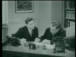 An office in Vincent Flour Mills, United Kingdom, 1939 Stock Footage