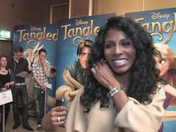 INTERVIEW Sinitta on Princess Tiana, Disney film's, her favourite character at the Tangled UK Premiere at London England. (Footage by WireImage Video/GettyImages) Stock Footage
