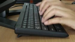 Businesswoman typing and develop his project Stock Footage