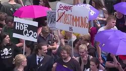 CLEAN : Protesters rally over G20 summit News Clip