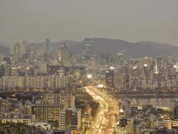 WS T/L View of Gangnam Area in Seoul /  South Korea  Stock Footage