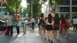 Time-Lapse crowded people in orchard road at singapore city Stock Footage
