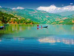 Himalaya mountains and lake Stock Footage
