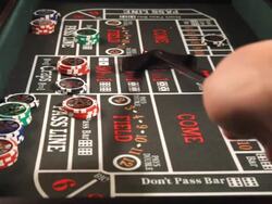 Gambling with dices Stock Footage