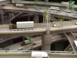 (Loop) Zoom in and Out of Crazy Highway Traffic Stock Footage