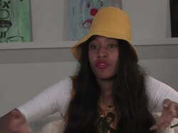 VV Brown Interview (clip 3, cam A) Stock Footage