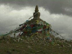 Block Shot Adinath Nirvana bhumi Lhasa Tibet China Stock Footage