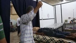 CLEAN : Syria: several people injured in shelling on rebel held Douma News Clip