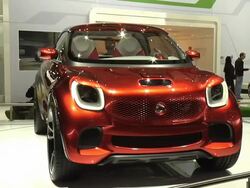 2013 smart forstars concept car montage Stock Footage