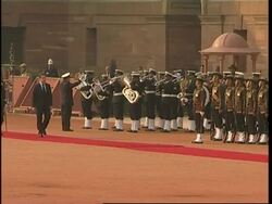 French president in India for summit mtg meets Indian counterpart News Clip