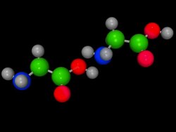 Animation of formation of peptide bond, black background Stock Footage