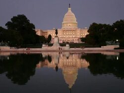 US Capitol at sunset Stock Footage