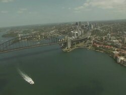 Sydney Harbour and Bridge, Australia Stock Footage