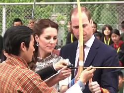 The Duchess of Cambridge Tries Her Hand at Archery in Bhutan News Clip