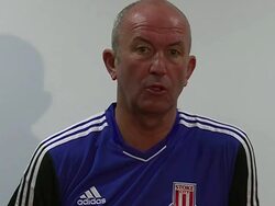 Pre-Match Interview: Tony Pulis. Stock Footage