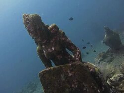 Underwater Buddha Stock Footage