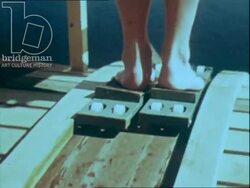 Diving, waterskiing and skiing in Norway 1970s Stock Footage