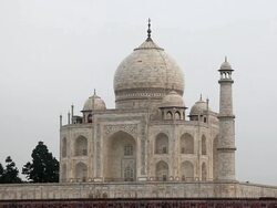 Panoramic view of the Taj Mahal  Stock Footage
