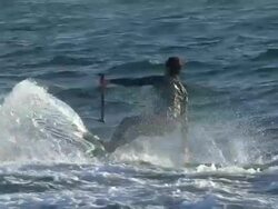 HD : Kite surfing Stock Footage