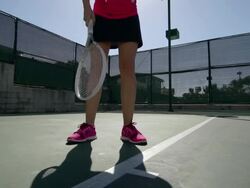 Women playing tennis. - Slow Motion Stock Footage
