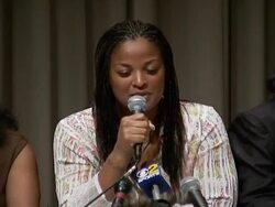 Laila Ali press conference Stock Footage