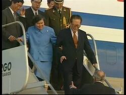 Chinese Premier Jian Zemin arrives in Argentina on the next leg of his tour of South America News Clip