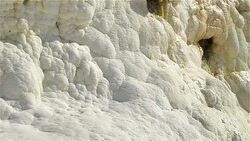 Tourists on Pamukkale Travertine pools and terraces. Stock Footage
