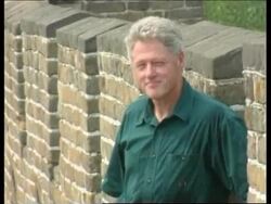 China - Clintons visit Great Wall News Clip
