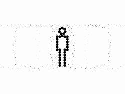 HEARTS - man, pure black dots (TRANSITION) Stock Footage