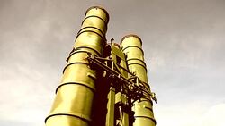 Russian modern missile air defense S-300 Stock Footage