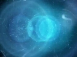 Lens flare and a chaos of particles Stock Footage