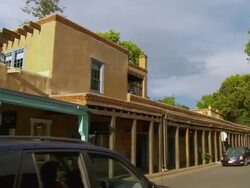 MS, PAN, Street scene, Santa Fe, New Mexico, USA Stock Footage