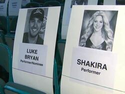 ATMOSPHERE - Seat Cards - Billboard Music Awards 2014 - Rehearsals Day 1 Stock Footage