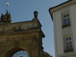 Pan Left Shot Pilsen Western Bohemia Czech Republic Stock Footage
