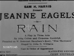 1920s: BROADWAY THEATRE: CU Advertisements for plays, 'The Song and Dance Man' dramatic comedy , 'Rain' drama, 'They Knew What They Wanted' comedy, 'Sally' musical comedy, 'What Price Glory' anti-war comedy drama. Instructional Video