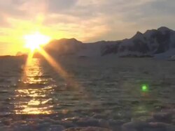 Antarctic Landscape Sun Set Timelapse News Clip
