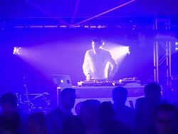 ATMOSPHERE - guests and signage at GQ, Lacoste and Mercedes-Benz Celebrate the Super Bowl in New Orleans with Special Musical Performance by Lil Wayne Stock Footage