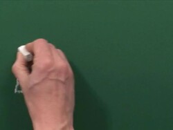 Einstein's Formula E=mc2 Writing on Greenboard Stock Footage