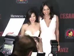 Rosario Dawson and America Ferrera - "Cesar Chavez" Los Angeles Premiere Stock Footage