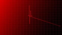 3d Heart monitor...red2 Stock Footage